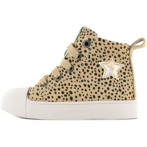 Sneakers | Meisjes | Beige Dots | Leer | Shoesme | Maat 22