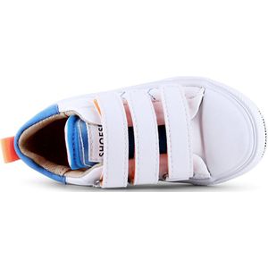 Sneakers | Jongens | White Blue Orange | Leer | Shoesme | Maat 35