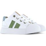 Shoesme - Veterschoenen - Wit Groen - Leer - Maat 26
