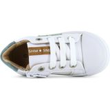 Shoesme - Veterschoenen - Wit Groen - Leer - Maat 26