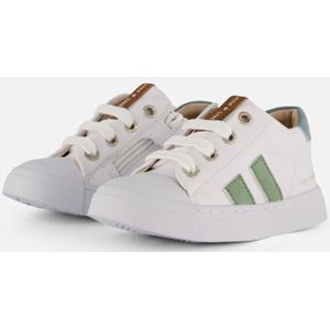 Shoesme - Veterschoenen - Wit Groen - Leer - Maat 26