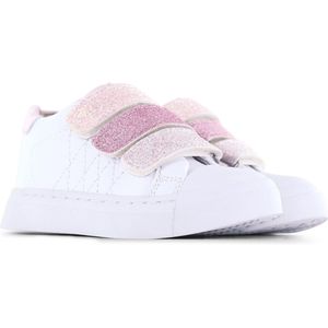 Shoesme Leren Sneakers Wit/Roze