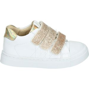 Shoesme Leren Sneakers Wit/Goud met Glitters