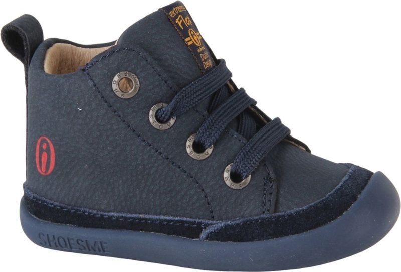 Shoesme - ExtremeFlex Veterschoenen - Dark Blue - Leer