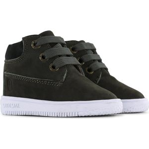 Shoesme Baby-Proof Sneakers Junior - Donker Bruin - Leer - Textiel - Rubber
