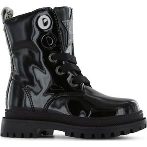 Shoesme Lak Veterboots Zwart