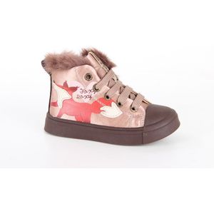Veterschoenen Meisjes Pink Fox Fluffy Shoesme