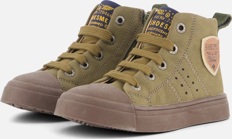 Sneakers Jongens Dark Green Leer Shoesme