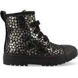 Bikerboots Meisjes Old Silver Leer Shoesme