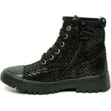 Shoesme - Meisjes Veterboot - Suède - Glitter - Rubberen Zool