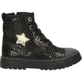Shoesme - Meisjes Veterboot - Suède - Glitter - Rubberen Zool