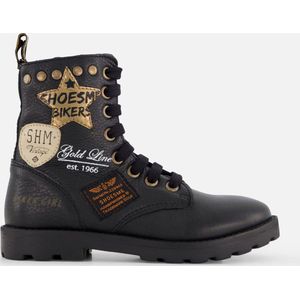 Shoesme Veterboots zwart Leer - Dames - Maat 28