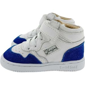 Shoesme leren sneakers wit/blauw