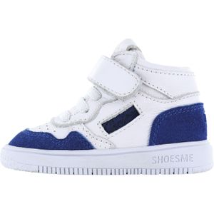 Shoesme Leren Sneakers Wit/Blauw