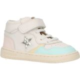 Shoesme leren sneakers wit/blauw/roze