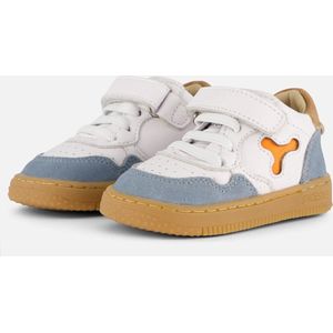 Baby Babysneakers Jongens White Light Blue Leer Shoesme