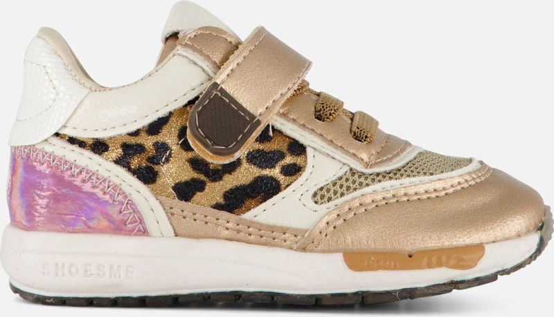 Shoesme - Run-Flex - Sneakers - Brons Ecru Roze - Leer Mesh