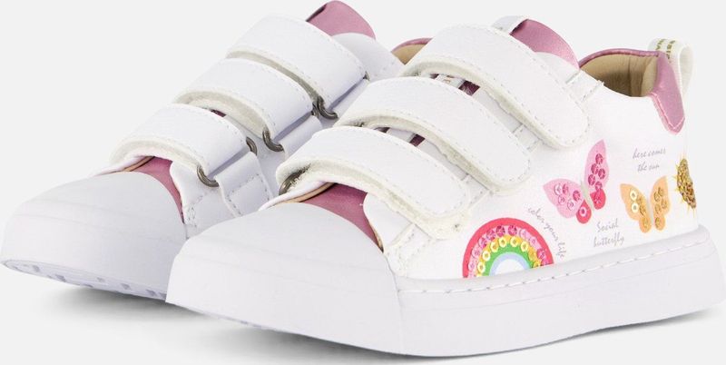 Shoesme Vlinder Sneakers wit Leer - Dames - Maat 25