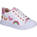 Veterschoenen | Meisjes | white Pink | Leer | Shoesme | Maat 22