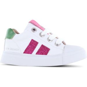 Shoesme leren sneakers wit/roze