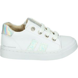 Veterschoenen | Meisjes | white silver | Leer | Shoesme | Maat 26