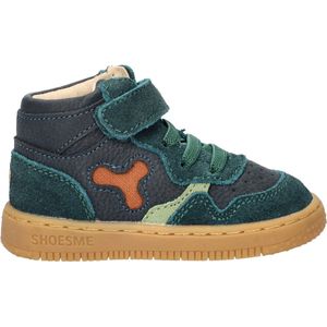 Shoesme - Jongens Sneaker - Blauw Multi - Suède en Nubuck - Klittenbandsluiting