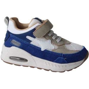 Shoesme - Air Outsole - Klittenbandschoenen - Blauw - Leer/Suede/Mesh