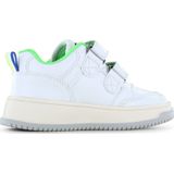 Shoesme - Leren Sneakers - Wit/Groen - Casual Schoenen