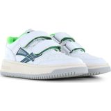 Shoesme - Leren Sneakers - Wit/Groen - Casual Schoenen