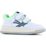 Shoesme - Leren Sneakers - Wit/Groen - Casual Schoenen