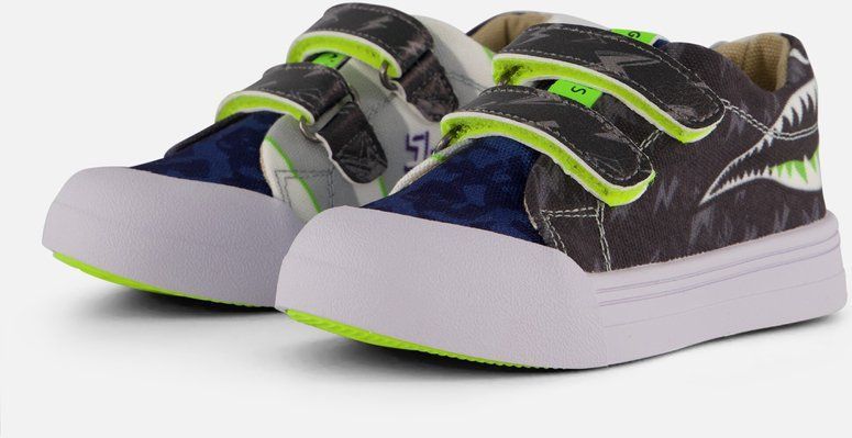 Sneakers | Jongens | Green Blue | Canvas | Go Banana's | Maat 21