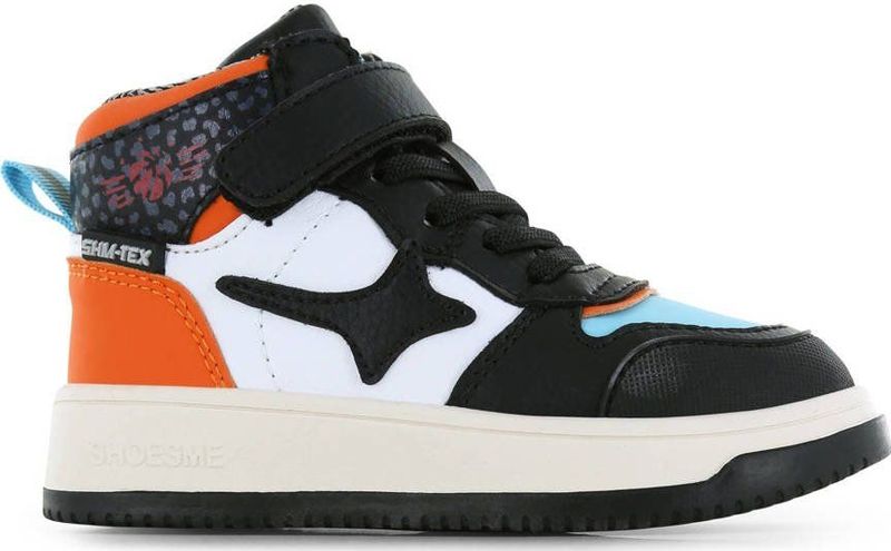 Shoesme - Sneakers - Zwart/Oranje - Leren