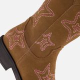 Shoesme - Cowboylaarzen - Cognac/Roze - Suède