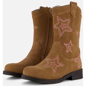 Shoesme - Cowboylaarzen - Cognac/Roze - Suède