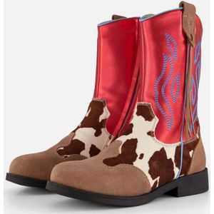 Cowboylaarzen | Meisjes | Red Cognac | Alcantara | Shoesme | Maat 26