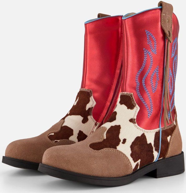 Cowboylaarzen | Meisjes | Red Cognac | Alcantara | Shoesme | Maat 26