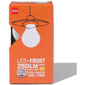 HEMA Led Peer Glass Frost E27 2.1W 250lm