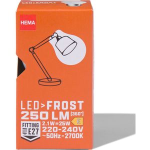 HEMA Led Kogel Glass Frost E27 2.5W 250lm