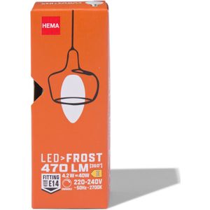 HEMA Led Kaars Glass Frost E14 4.2W 470lm Dim