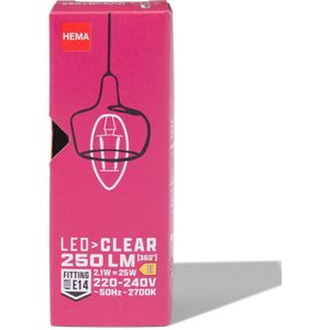 HEMA Led Kaars Clear E14 2.1W 250lm Dim