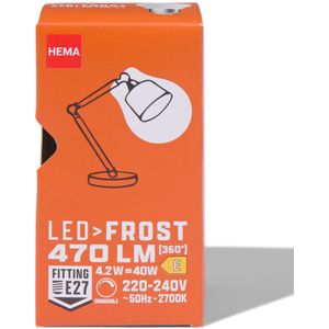HEMA Led Kogel Frost E27 4.2W 470lm Dim