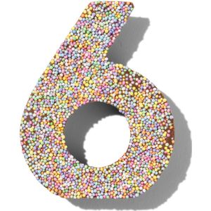 HEMA Chocolade Feestcijfer 6 Met Discodip