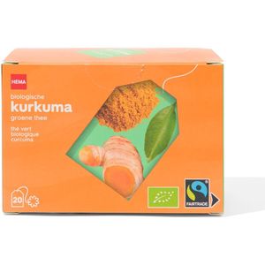HEMA Biologische Groene Thee Kurkuma - 20 Stuks