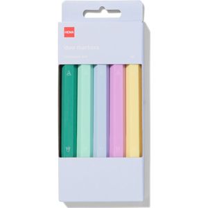 HEMA Markeerstiften Met 2 Punten - 5 Stuks