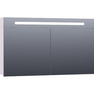BRAUER Promise spiegelkast - 120x70x15cm -- met directe verlichting - 2 enkelzijdige spiegeldeuren - mat wit SK-PR120MW