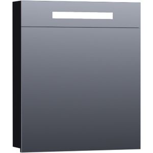 BRAUER - 2.0 Spiegelkast - Mat Zwart - 60x70x15cm - MDF - Verlichting Geïntegreerd
