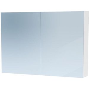 BRAUER Dual Spiegelkast - 100x70x15cm - 2 links- rechtsdraaiende spiegeldeur - MDF - mat wit 7769