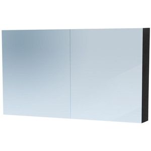 BRAUER Dual Spiegelkast - 120x70x15cm - 2 links- rechtsdraaiende spiegeldeur - MFC - black wood 7779