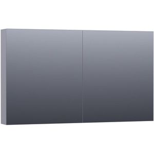 BRAUER Dual Spiegelkast - 120x70x15cm - 2 links- rechtsdraaiende spiegeldeur - MDF - mat grijs 7178