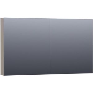 BRAUER Dual Spiegelkast - 120x70x15cm - 2 links- rechtsdraaiende spiegeldeur - MDF - mat taupe 7172